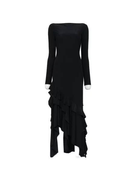 Rochie Love Moschino cu volane asimetrică negru
