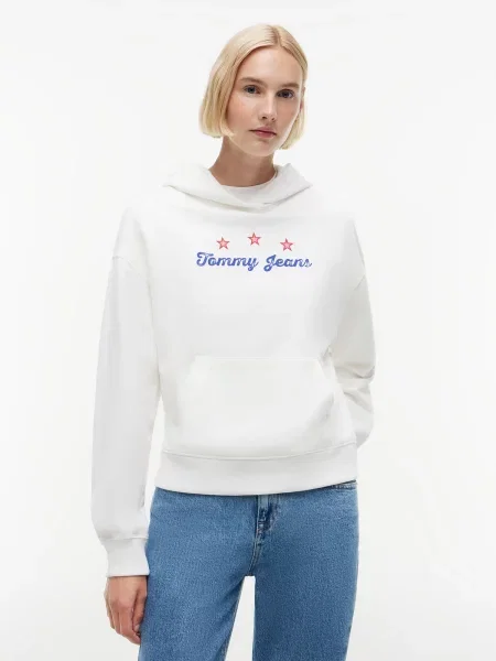Geacă de blugi Tommy Jeans alb