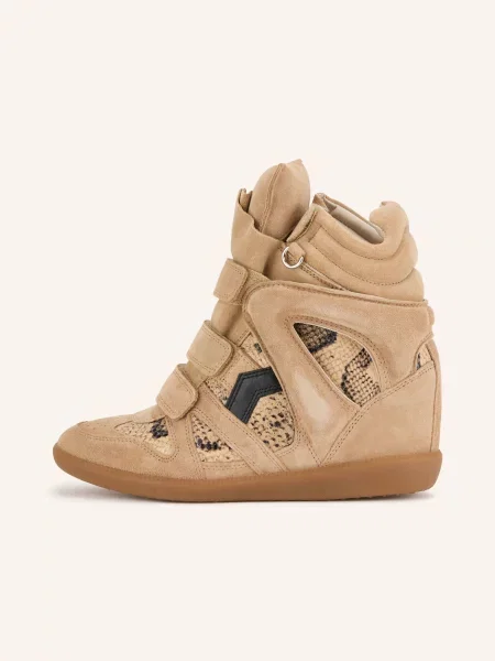 Isabel Marant Kotníkové Tenisky Bekett velbloudí černá