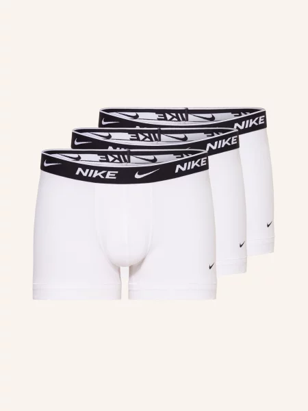 Boxerky Nike Everyday Cotton Stretch Trunk 3 páry white bílé