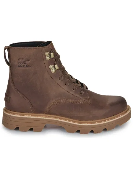 Botine Sorel din dantelă maro