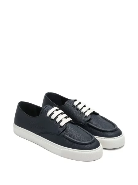 Sneakerși Prada cu șireturi din piele albastru
