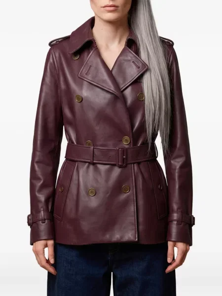 Geanta de piele Burberry roșu