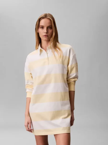 Calvin Klein Jeans Rochie VARSITY galben