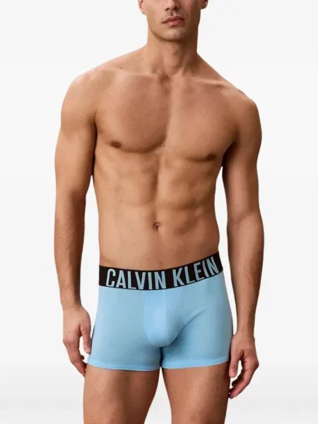 Boxeri Calvin Klein Underwear cu autograf albastru