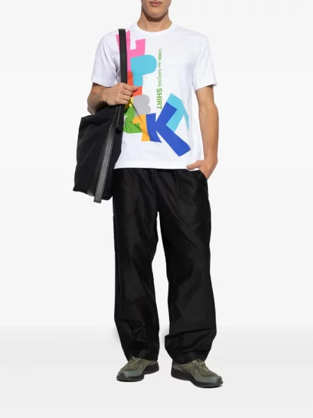 Tricou Comme Des Garçons Shirt cu imagine alb