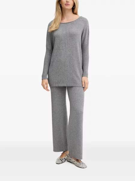 Pantaloni Haveone tricotate gri