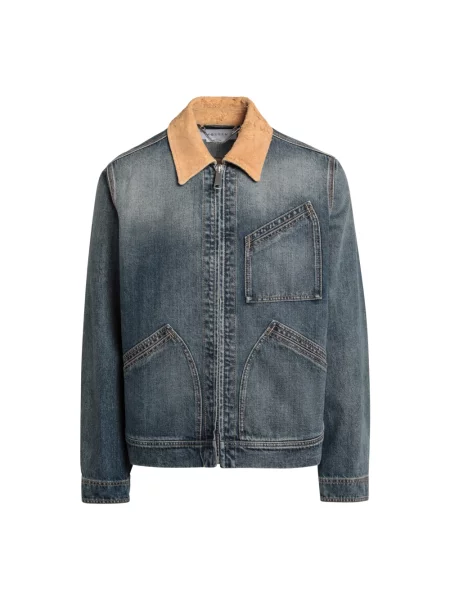Kurtka jeansowa Alexander Mcqueen niebieska