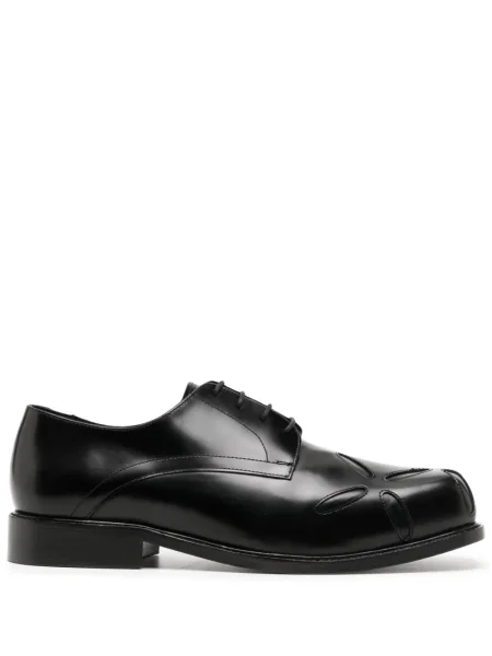 Pantofi derby Stefan Cooke cu broderie din piele negru