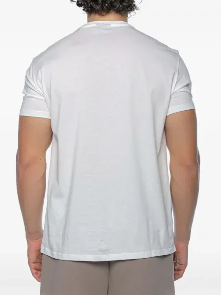 Tricou Armani Exchange cu broderie alb