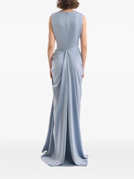 Sukienka maxi Gemy Maalouf drapowana niebieska
