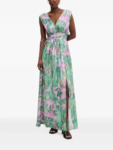 Rochie maxi Morgan fără mâneci cu model floral cu imagine roz