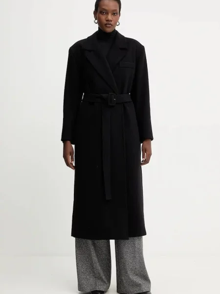 Marella palton de lână negru