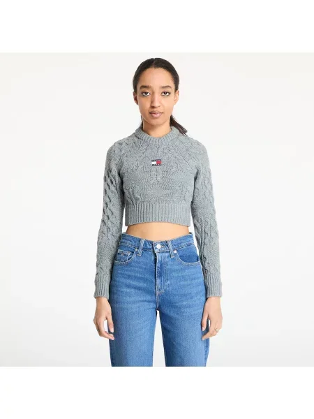 Sweater Tommy Jeans Badge Star Cable Sweater Gray XS
