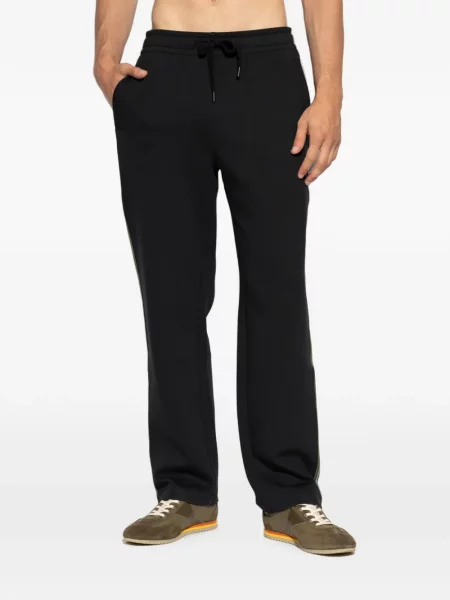 Pantaloni Ps Paul Smith cu dungi alergare negru