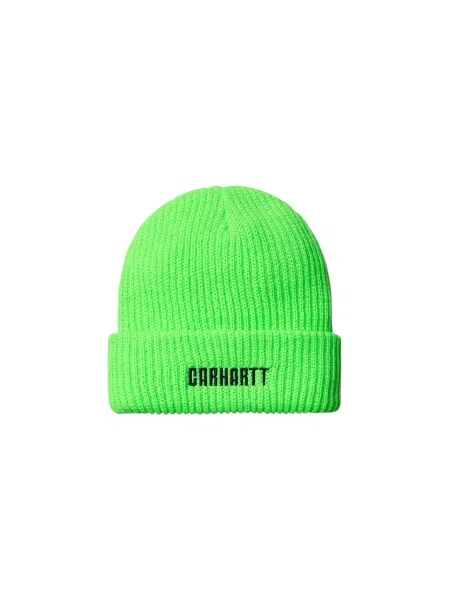 Carhartt WIP Industry Beanie Lumo Green Unisex Nakrycia głowy Carhartt WIP Size: One size zielony