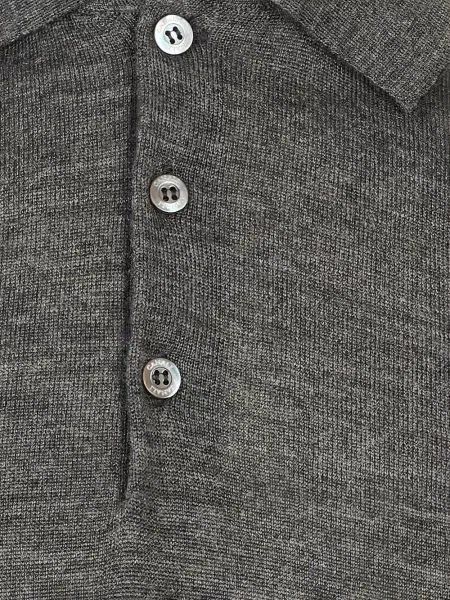 Lung tricou polo Canali gri