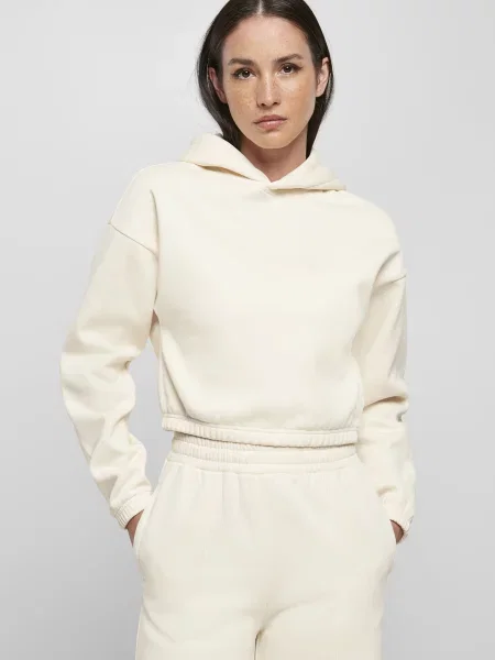 Hanorac cu glugă Urban Classics alb