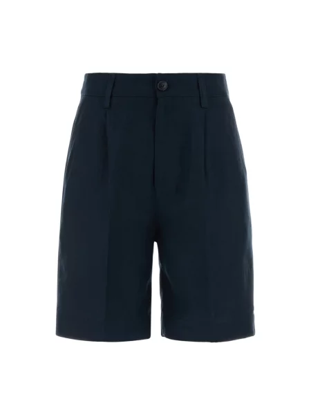 Lniane szorty Woolrich niebieskie