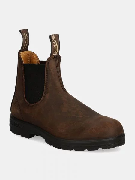 Blundstone cizme chelsea din nubuc cu plat maro