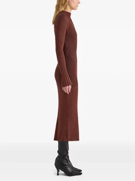 Rochie Proenza Schouler de mătase maro