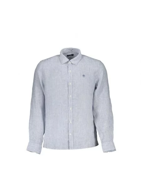 Lniana koszula North Sails klasyczna w paski niebieska