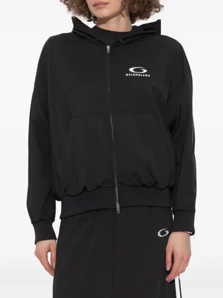Geacă Balenciaga cu glugă negru