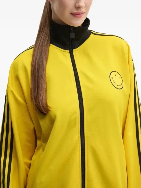 Pulover Adidas cu imagine cu glugă cu model floral negru