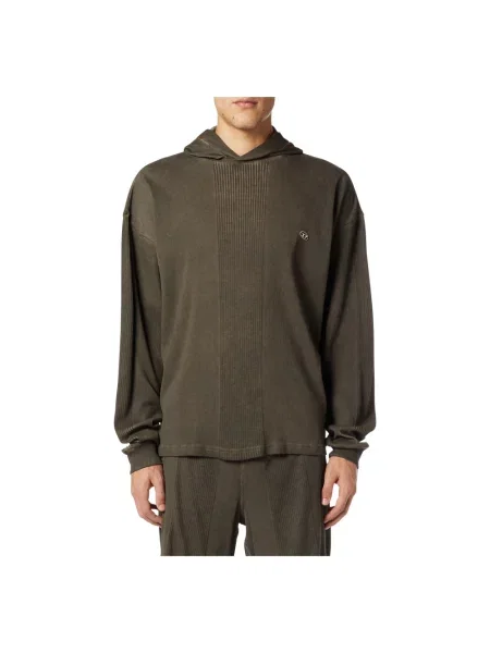 Bluza z kapturem Diesel z kapturem zielona
