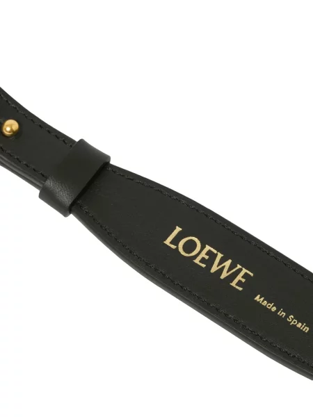Curea Loewe din piele cu bretele cu autograf negru