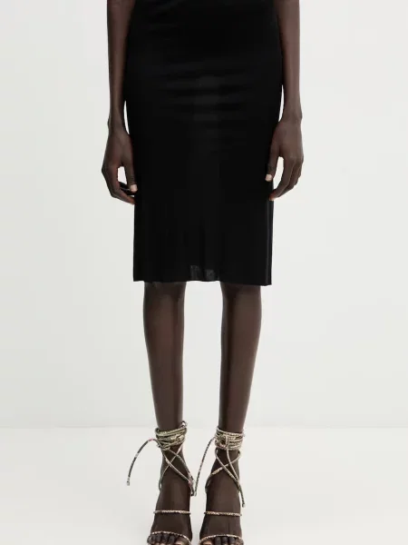 Rick Owens Lilies fustă cu vâscoză negru