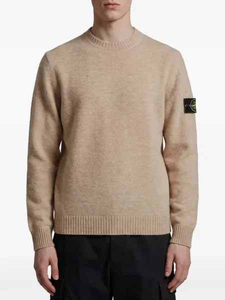 Pulover Stone Island cu decolteu rotund cu strasuri