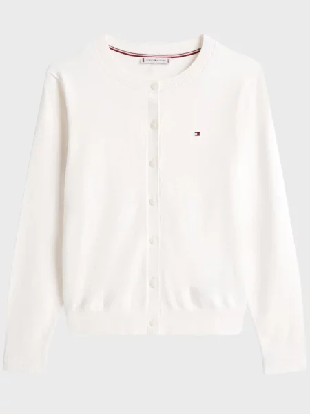 Кардиган Tommy Hilfiger из джерси белый