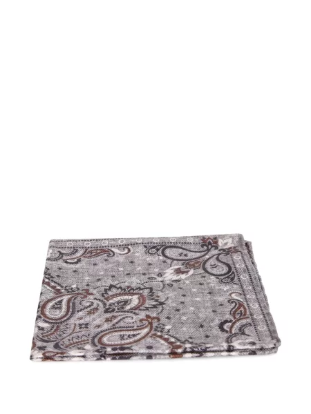 Cravată Dell'oglio cu imagine cu model paisley gri