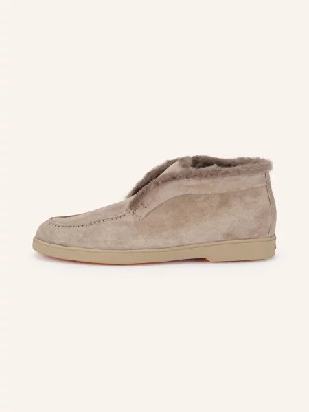 Santoni Botki Fortune beige beżowe