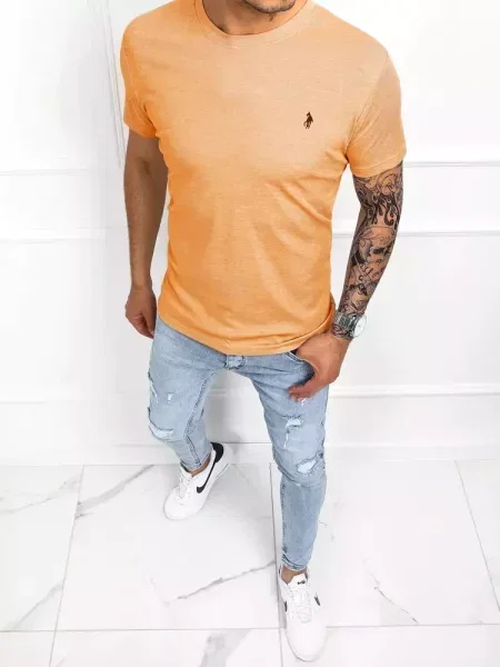 T-shirt basic Dstreet pomarańczowy