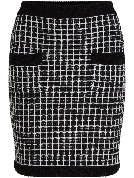 Bouclé fustă tip creion Karl Lagerfeld negru