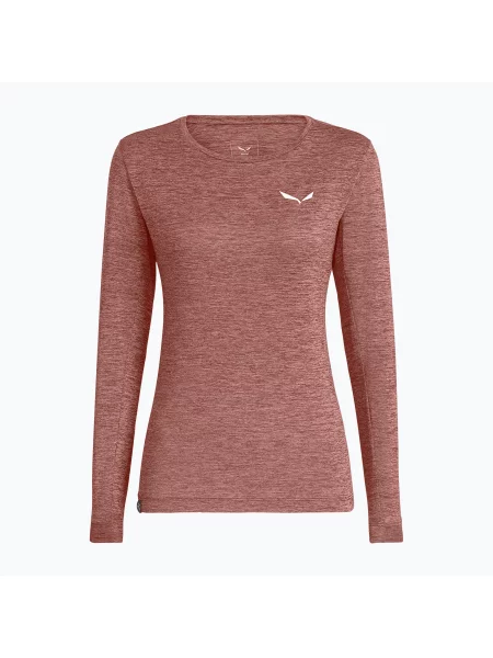 Tricou cu mânecă lungă Salewa melange de drumeție roz