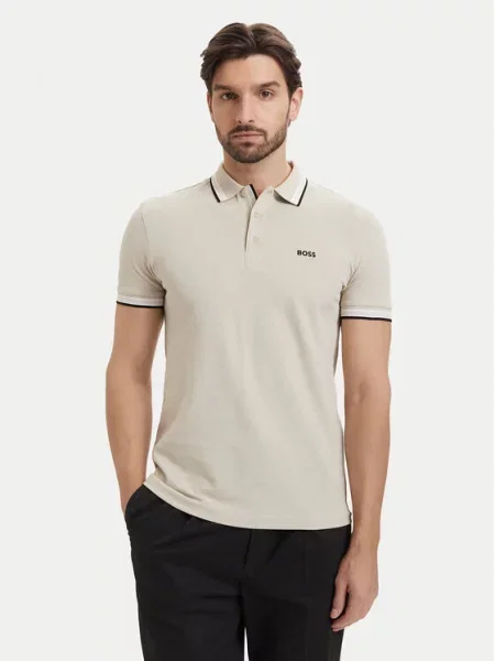 BOSS Tricou polo Paddy deschis bej