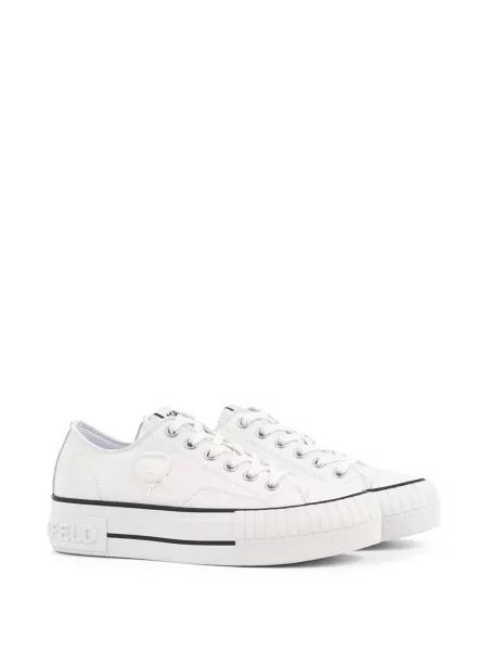Sneakerși Karl Lagerfeld cu autograf alb