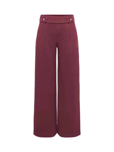 JDY Pantaloni JDYGEGGO burgundy roșu
