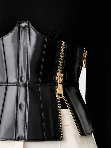 Curea Elisabetta Franchi din piele negru