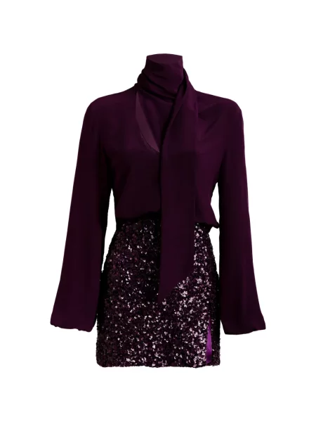 Rochie mini Silvia Tcherassi cu paiete violet