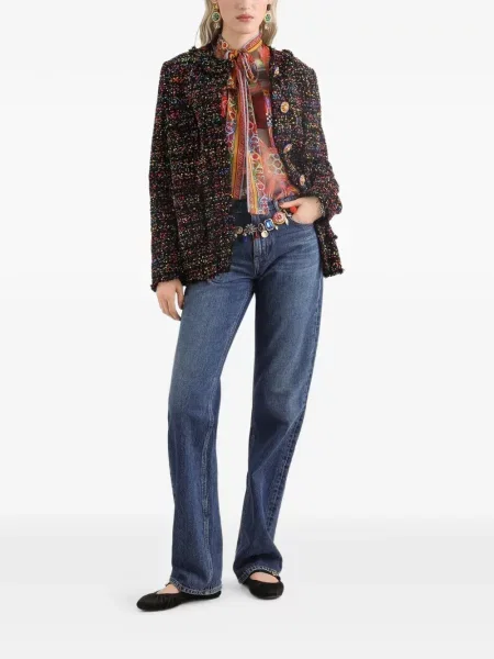 Geacă Dolce & Gabbana din tweed negru