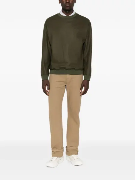 Суитчър Jil Sander с кръгло деколте зелено
