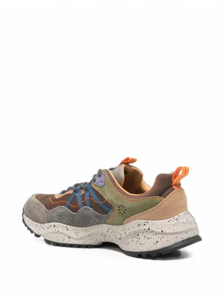 Sneakerși Flower Mountain cu model floral maro