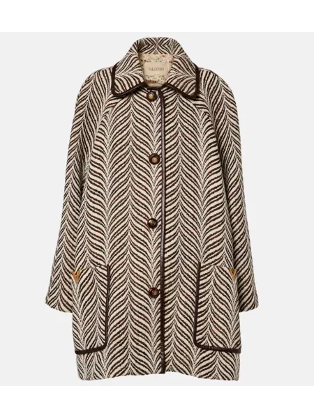 Palton Valentino de lână maro