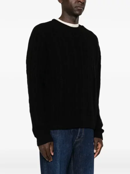 Pulover The Row cu decolteu rotund negru