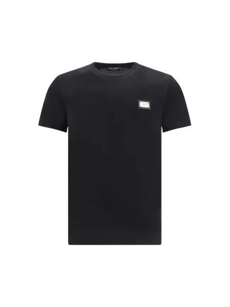 Dolce & Gabbana Koszulki Mężczyzna M Logo Plaque T-Shirt czarny