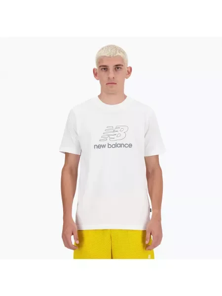 Мъжка тениска New Balance Graphic V Flying бяла